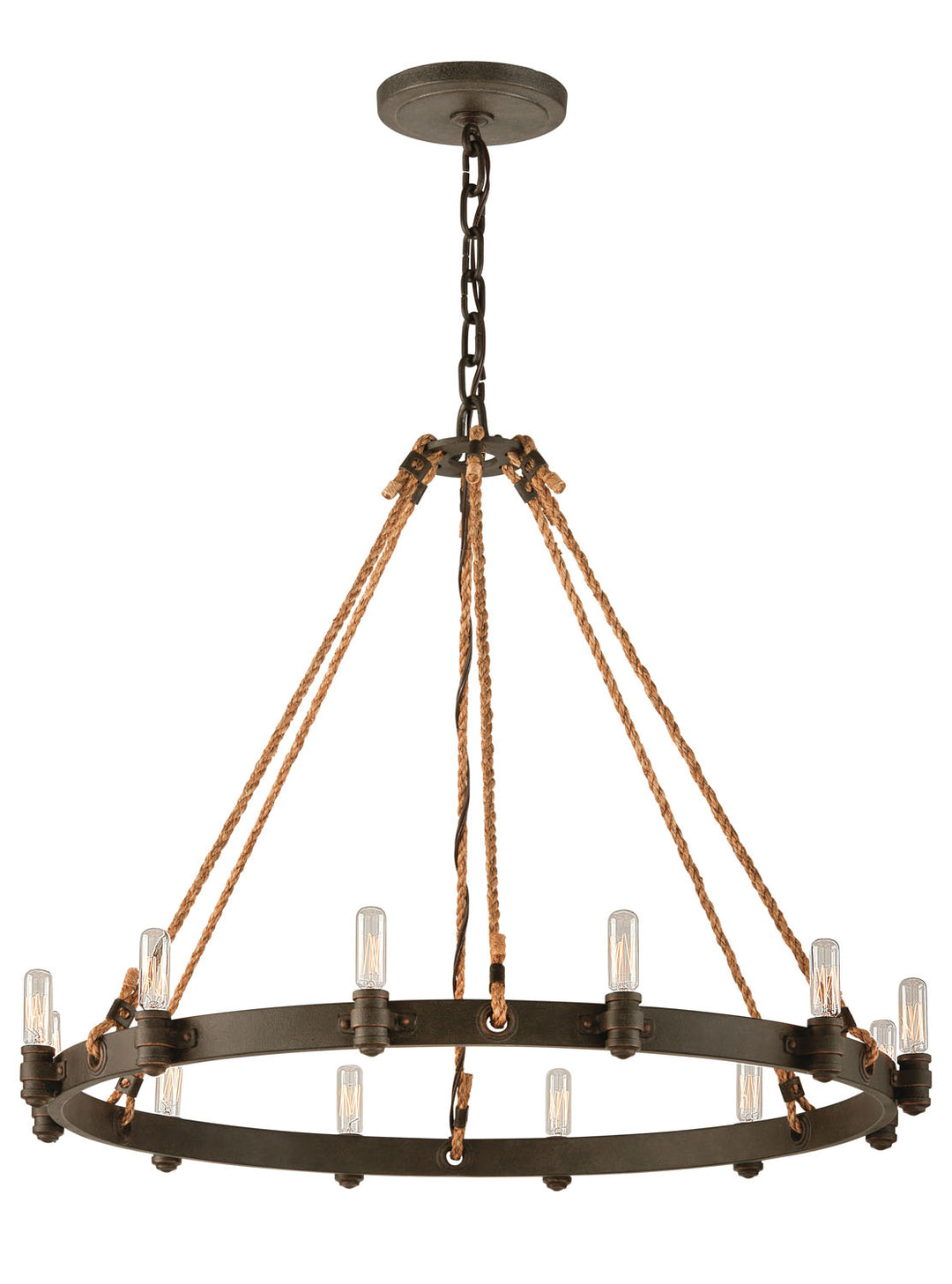 Troy Pike Place F3126 Chandelier Light - Shipyard Bronze