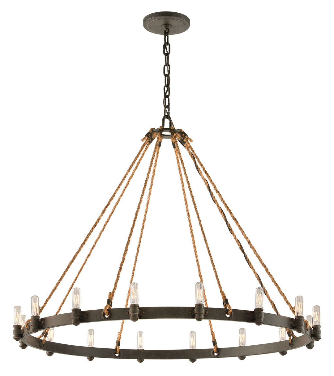 Troy Pike Place F3127 Chandelier Light - Shipyard Bronze