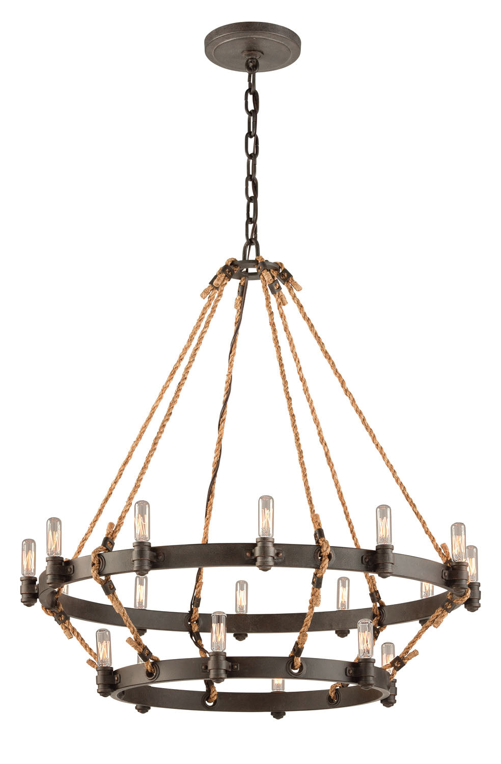 Troy Pike Place F3128 Chandelier Light - Shipyard Bronze