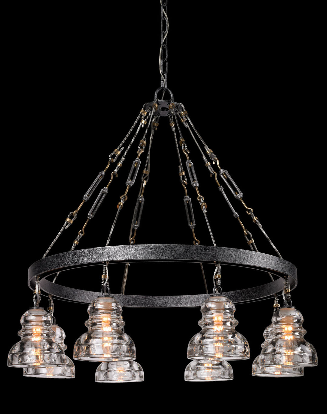 Troy Menlo Park F3136 Chandelier Light - Old Silver