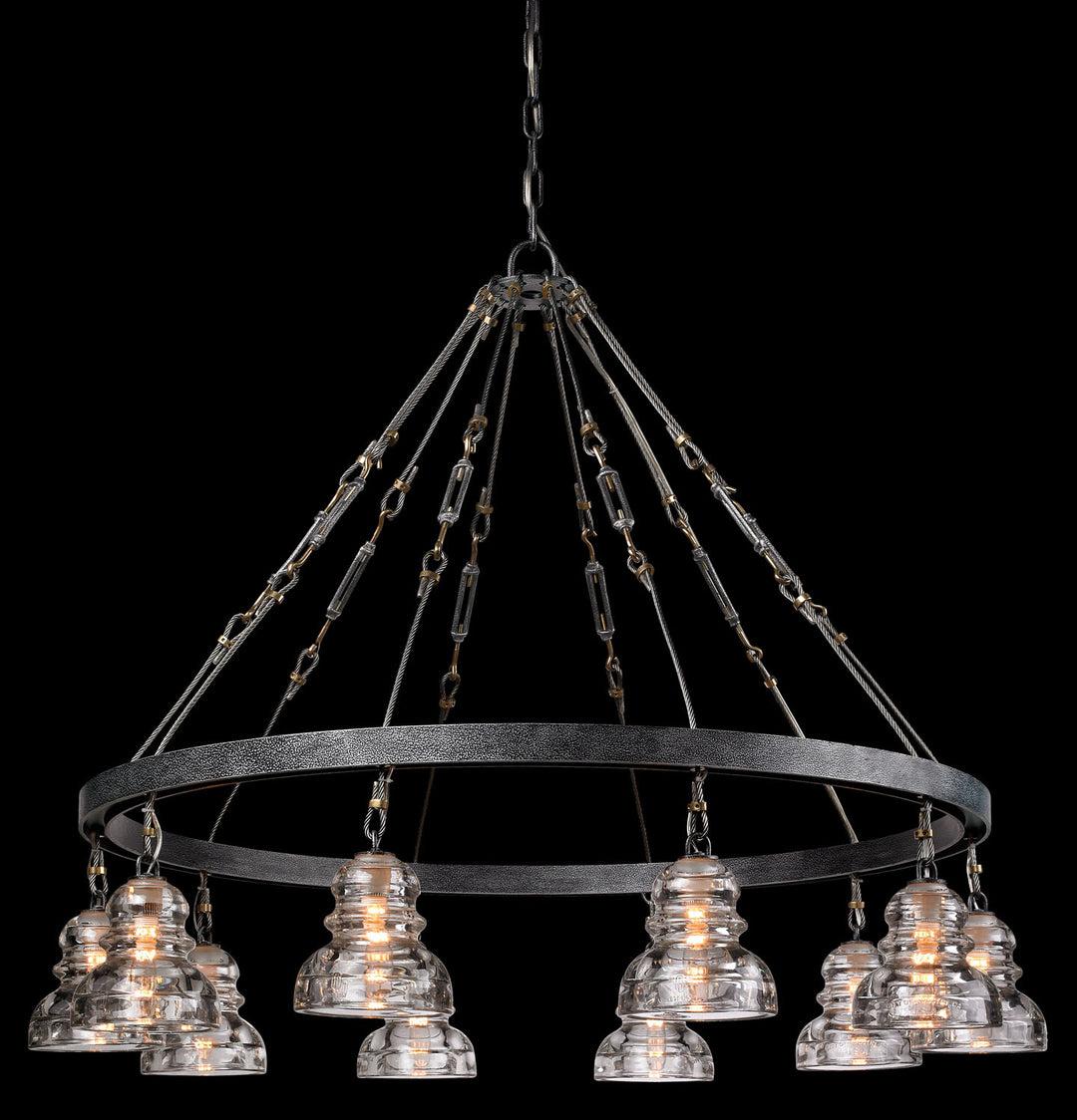 Troy Menlo Park F3137 Chandelier Light - Old Silver