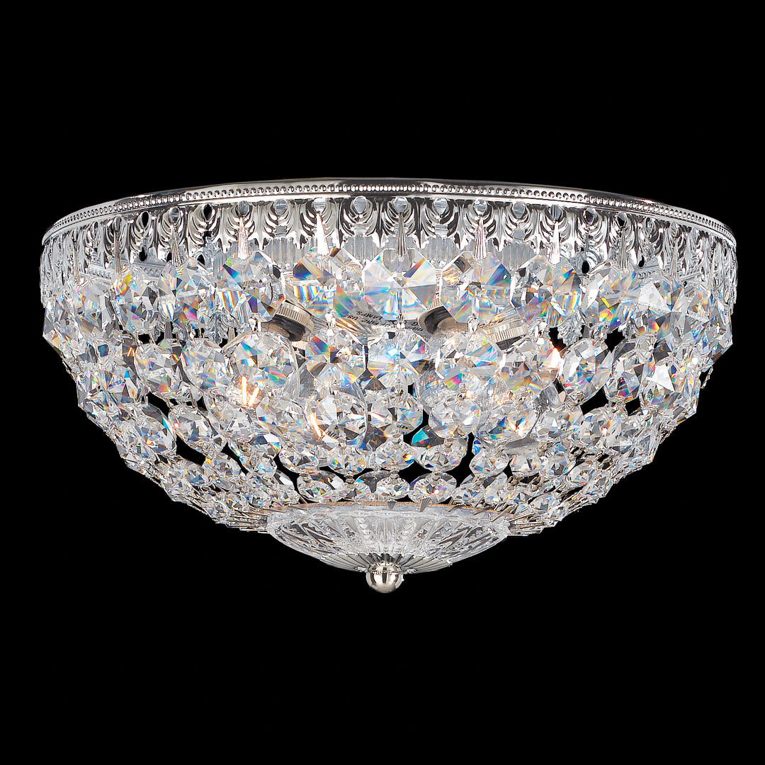 Schonbek Lighting 1560-40A  Petit Crystal Ceiling Light Polished Silver