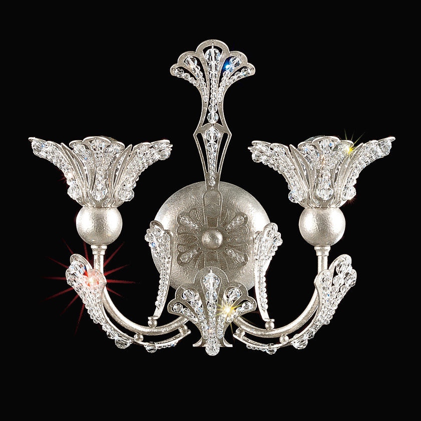 Schonbek Rivendell 7855-48S Wall Sconce Light - Antique Silver