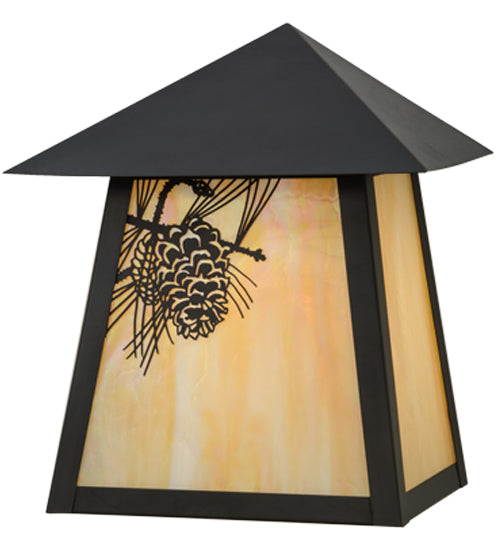 Meyda Tiffany Lighting 43128 Stillwater One Light Wall Sconce Outdoor Bronze / Dark