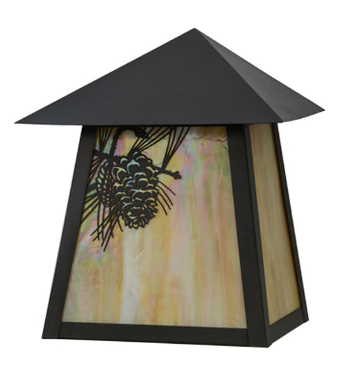 Meyda Tiffany Lighting 43128 Stillwater One Light Wall Sconce Outdoor Bronze / Dark