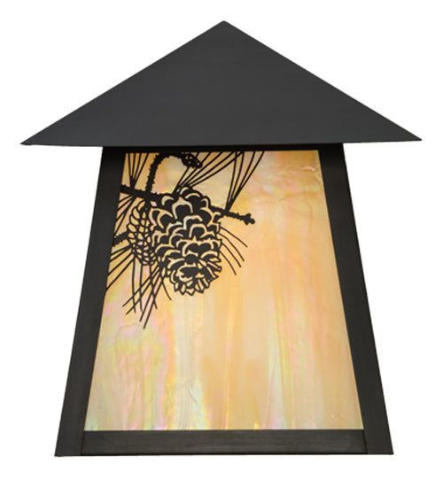 Meyda Tiffany Lighting 43128 Stillwater One Light Wall Sconce Outdoor Bronze / Dark