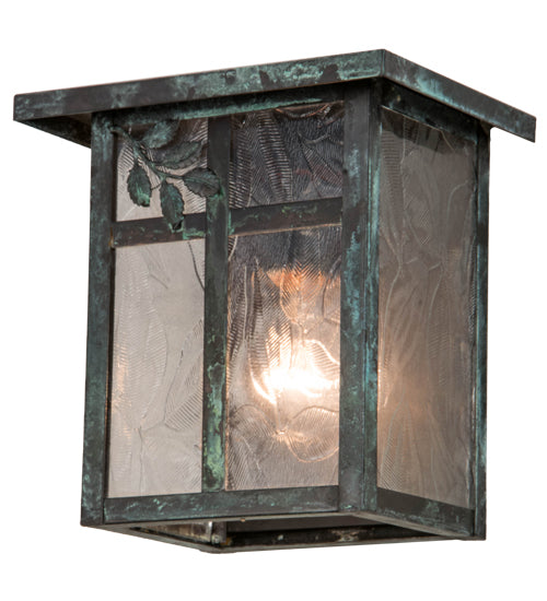 Meyda Tiffany Lighting 43258 Hyde Park One Light Wall Sconce Outdoor Verde