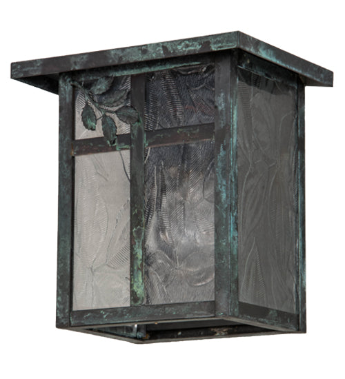 Meyda Tiffany Lighting 43258 Hyde Park One Light Wall Sconce Outdoor Verde