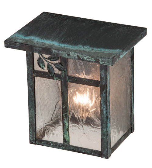 Meyda Tiffany Lighting 43258 Hyde Park One Light Wall Sconce Outdoor Verde