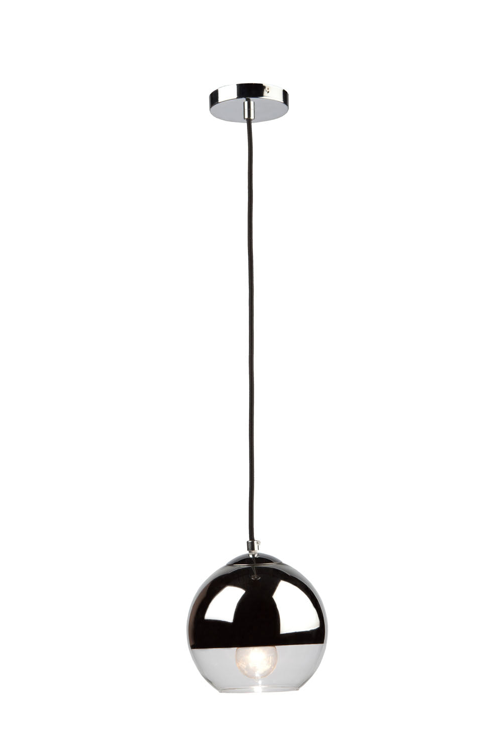 Artcraft Brooklyn JA793 Pendant Light - Chrome & half clear half chrome gl