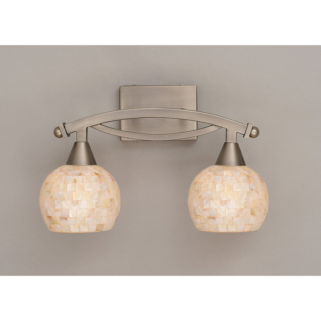 Toltec Bow 172-bn-405 Bath Vanity Light 17 in. wide - Brushed Nickel