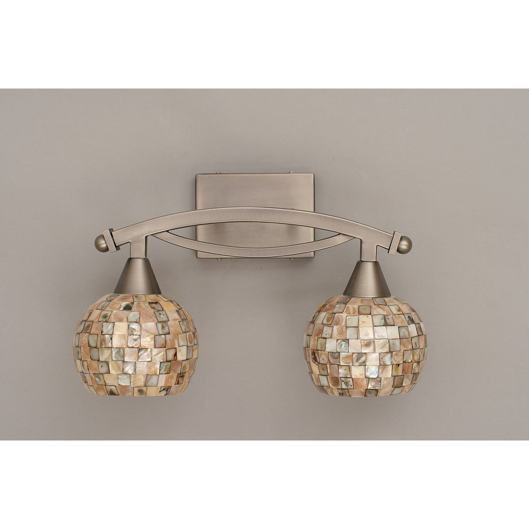 Toltec Bow 172-bn-407 Bath Vanity Light 17 in. wide - Brushed Nickel