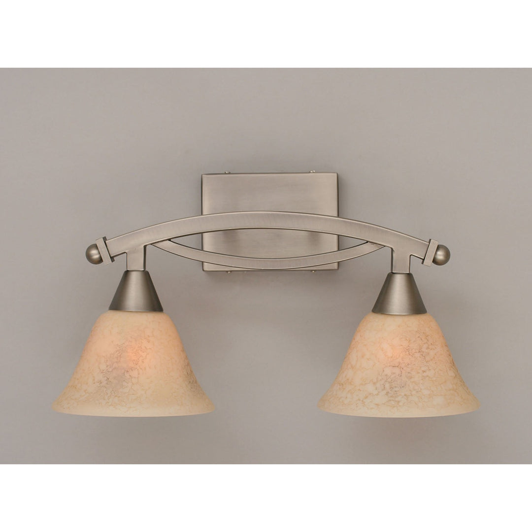 Toltec Bow 172-bn-508 Bath Vanity Light 18 in. wide - Brushed Nickel