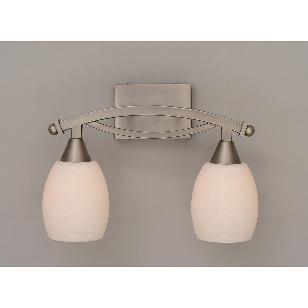 Toltec Bow 172-bn-615 Bath Vanity Light 18 in. wide - Brushed Nickel