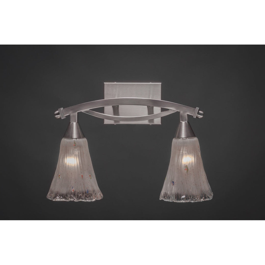 Toltec Bow 172-bn-721 Bath Vanity Light 17 in. wide - Brushed Nickel