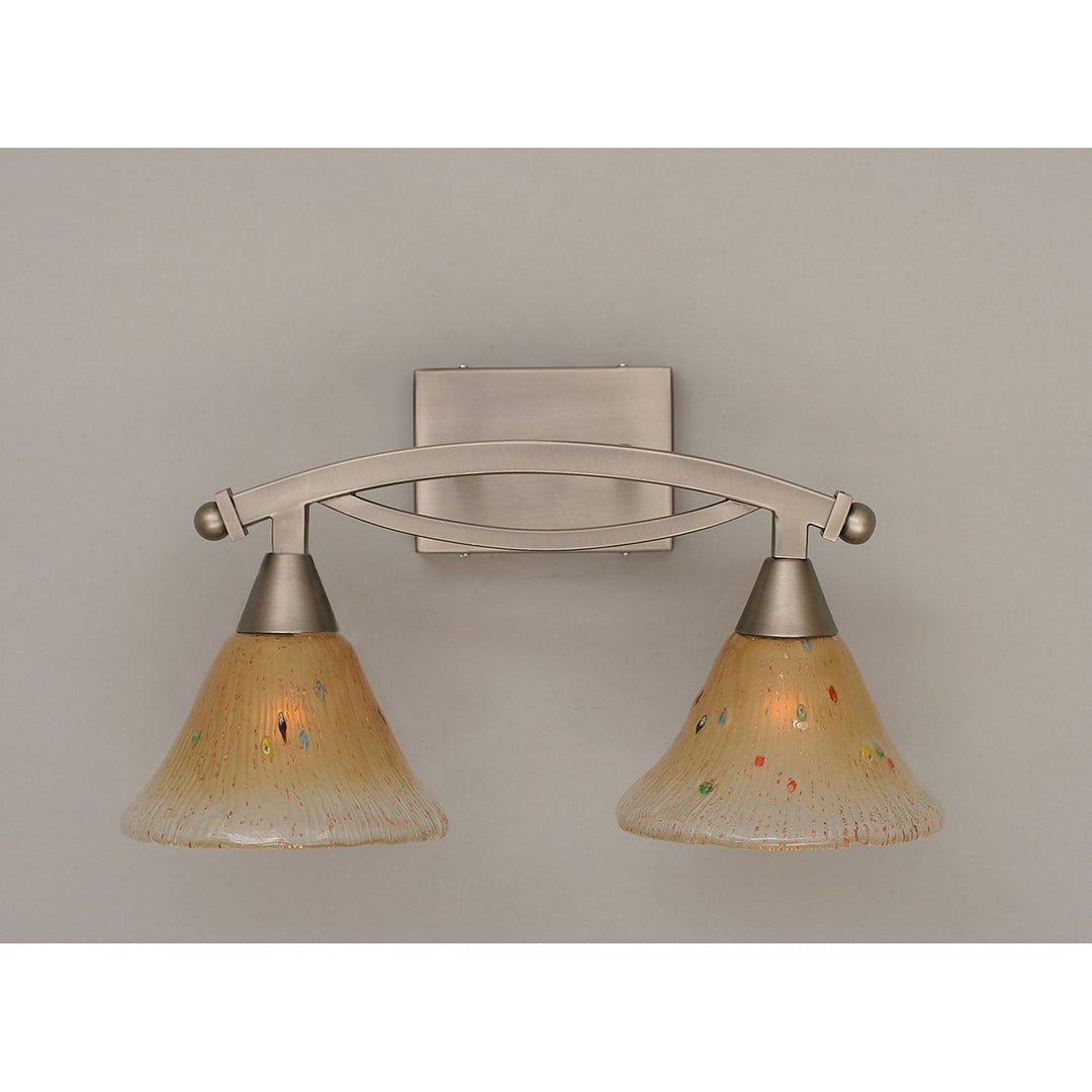 Toltec Bow 172-bn-750 Bath Vanity Light 18 in. wide - Brushed Nickel