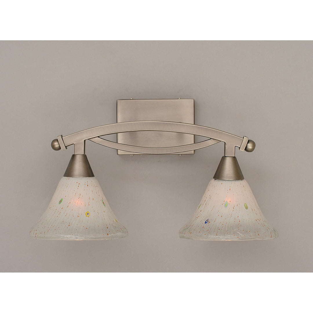 Toltec Bow 172-bn-751 Bath Vanity Light 18 in. wide - Brushed Nickel