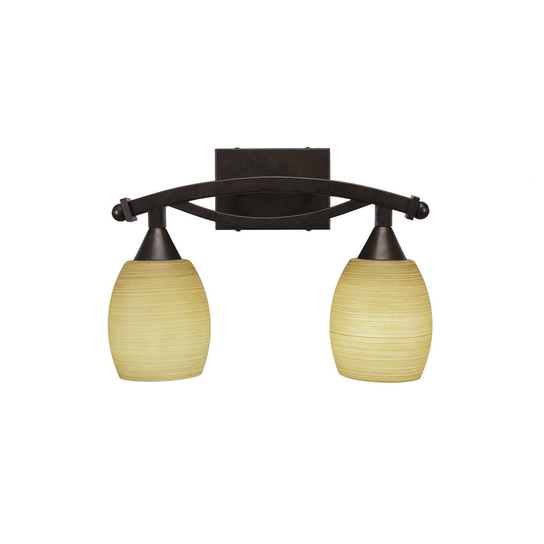 Toltec Bow 172-brz-625 Bath Vanity Light 18 in. wide - Bronze