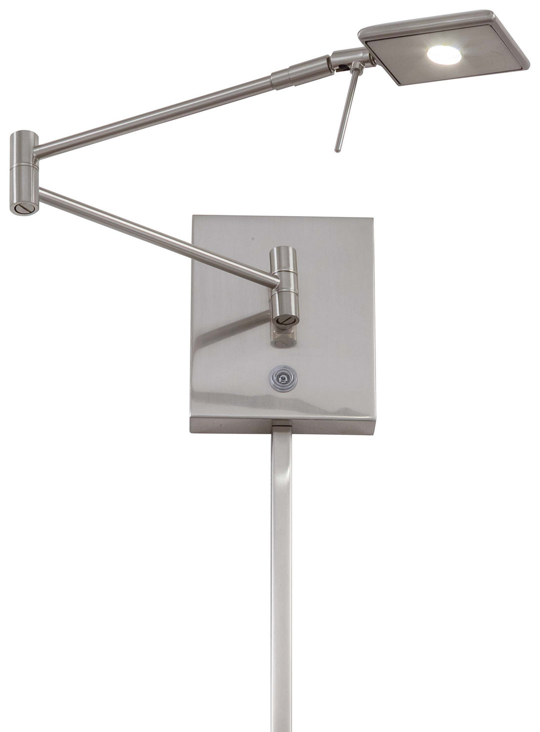 George Kovacs Lighting P4328-084 George's Reading Room Led Swing Arm Wall Lamp Lamp Pewter, Nickel, Silver