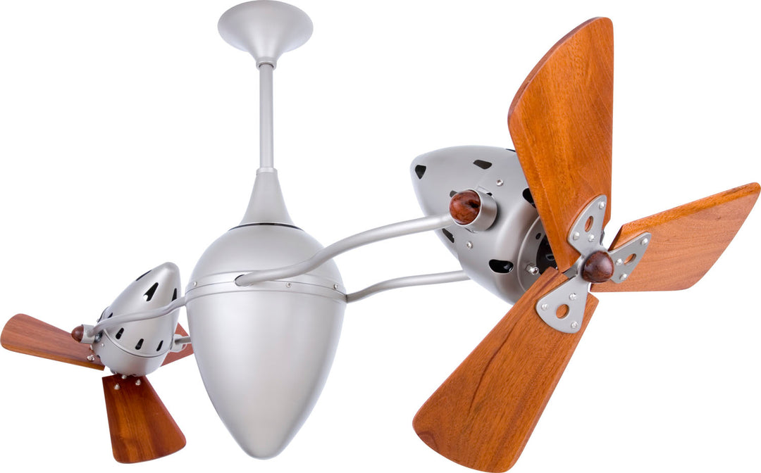 Matthews Fan Company Ar Ruthiane AR-BN-WD Ceiling Fan 16 - Brushed Nickel, Mahogany/