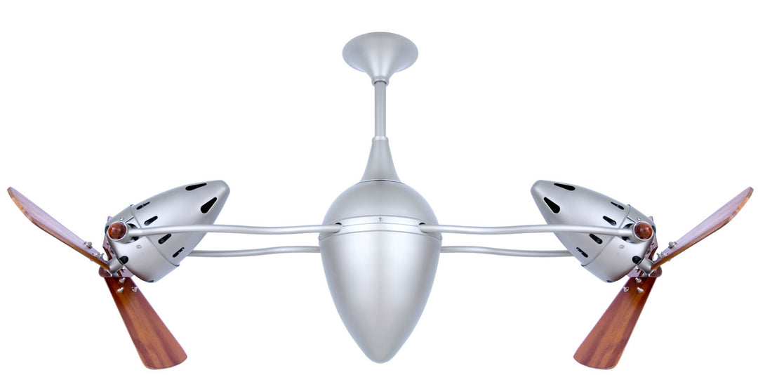 Matthews Fan Company Ar Ruthiane AR-BN-WD-DAMP Ceiling Fan 16 - Brushed Nickel, Mahogany/