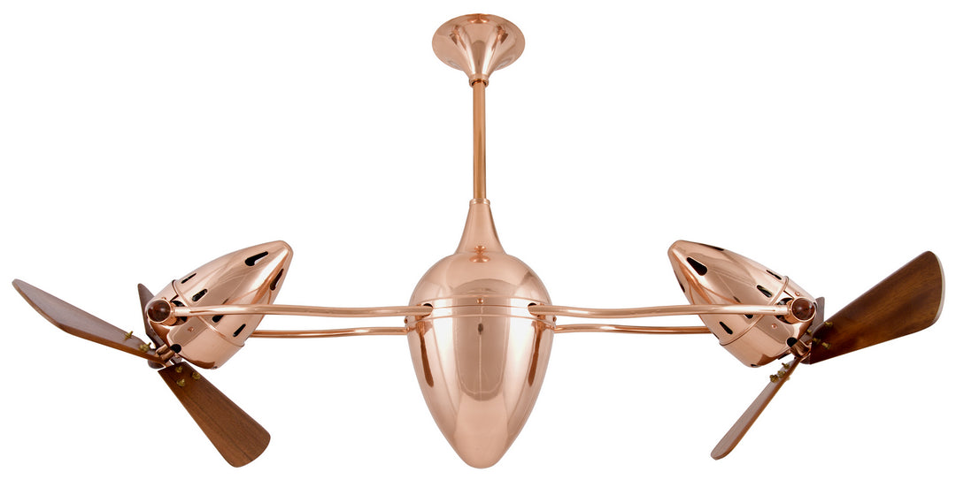 Matthews Fan Company Ar Ruthiane AR-CP-WD Ceiling Fan 16 - Polished Copper, Mahogany/