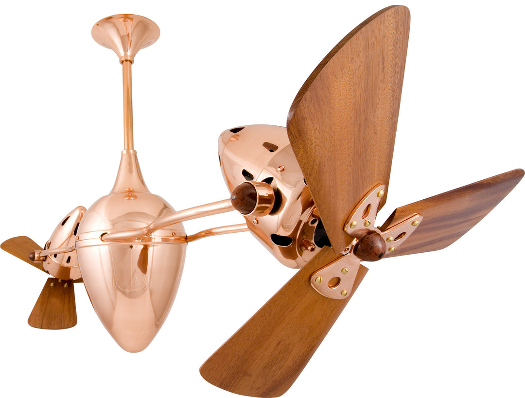 Matthews Fan Company Ar Ruthiane AR-CP-WD Ceiling Fan 16 - Polished Copper, Mahogany/