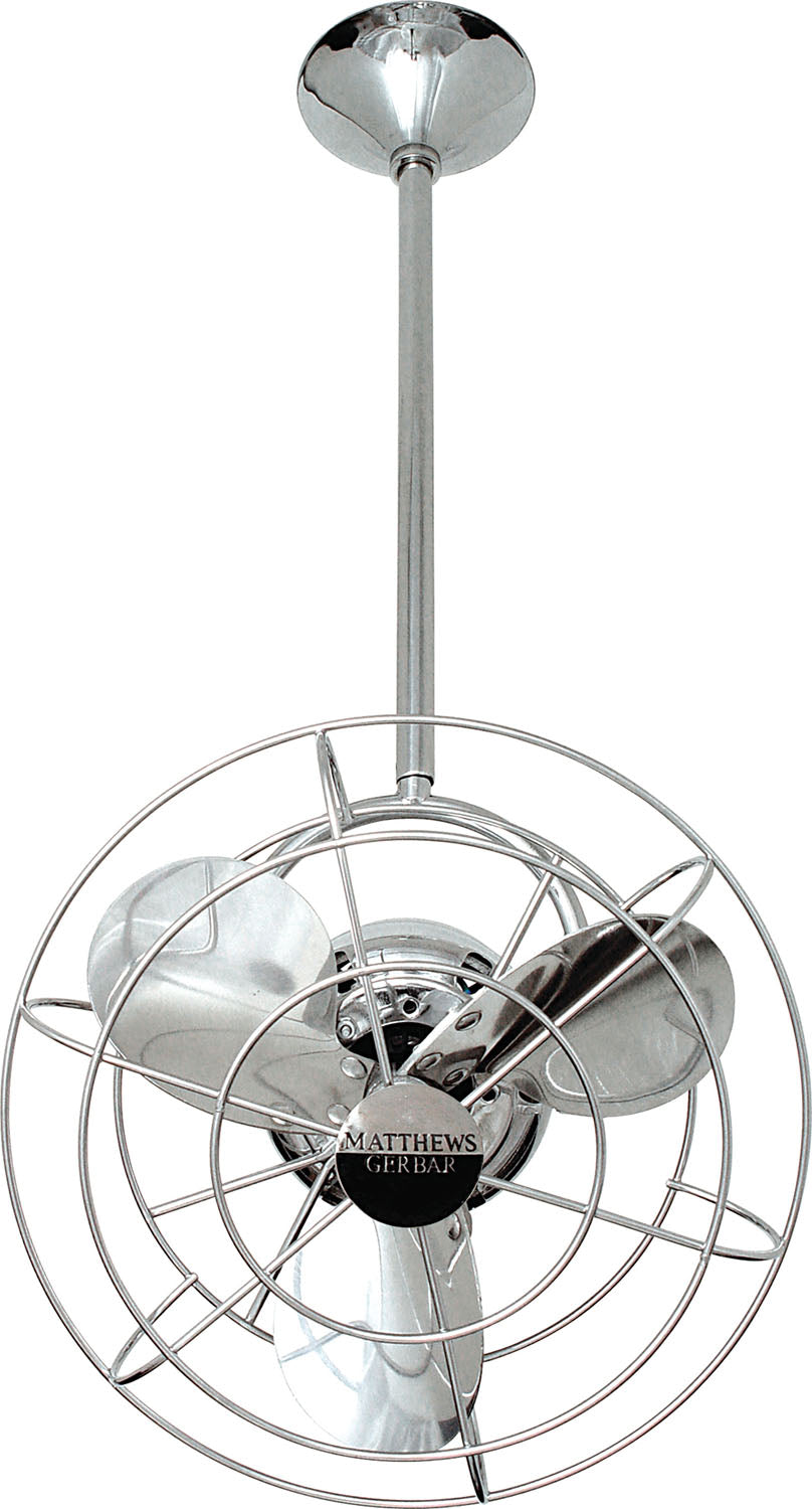 Matthews Fan Company Bianca Direcional BD-CR-MTL-DAMP Ceiling Fan 13 - Polished Chrome, Polished Chrome/