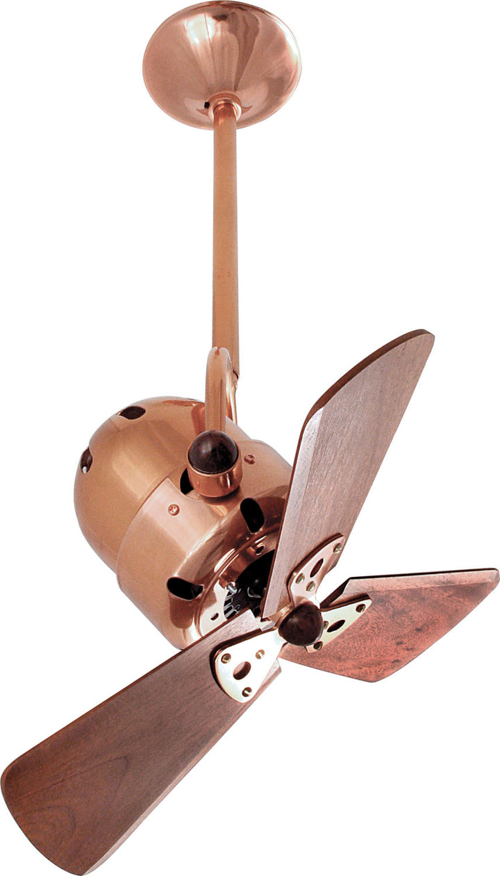 Matthews Fan Company Bianca Direcional BD-CP-WD Ceiling Fan 16 - Polished Copper, Mahogany/