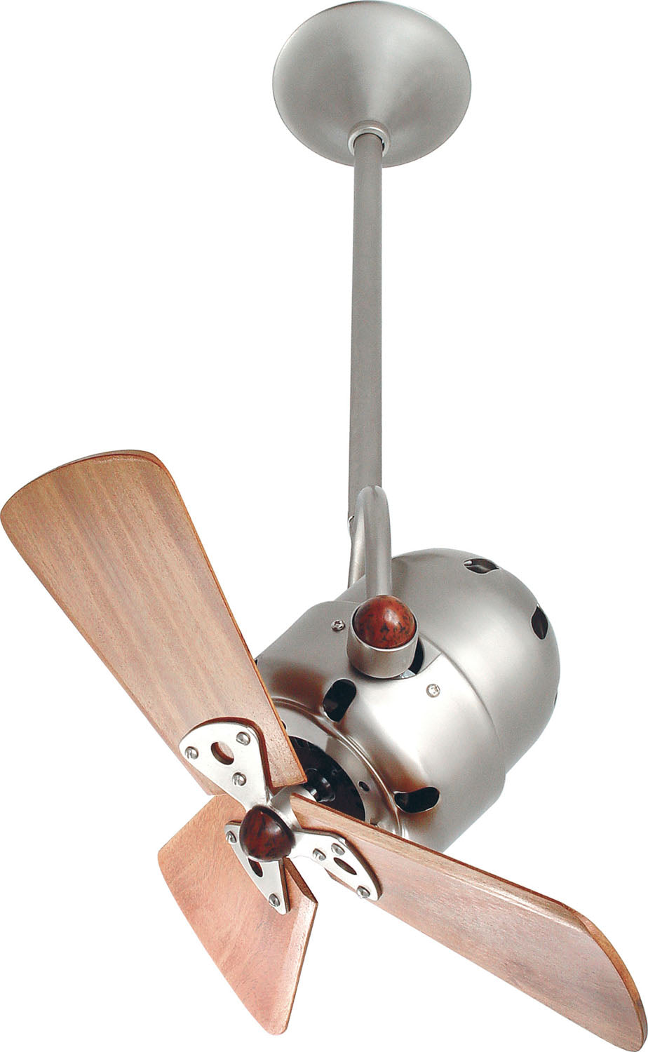 Matthews Fan Company Bianca Direcional BD-BN-WD Ceiling Fan 16 - Brushed Nickel, Mahogany/