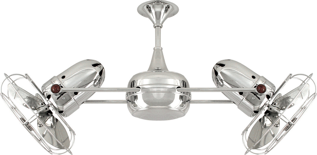 Matthews Fan Company Duplo-Dinamico DD-CR-MTL Ceiling Fan 13 - Polished Chrome, Polished Chrome/