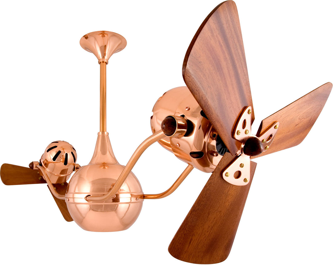 Matthews Fan Company Vent-Bettina VB-CP-WD Ceiling Fan 16 - Polished Copper, Mahogany/