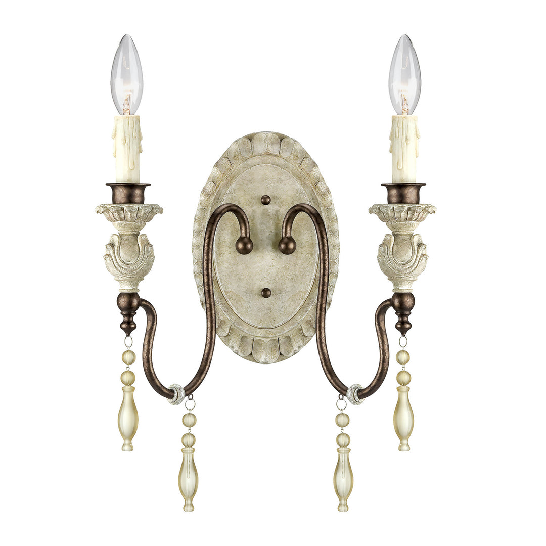 Millennium Denise 7302-AW/BZ Wall Light - Antique White/Bronze