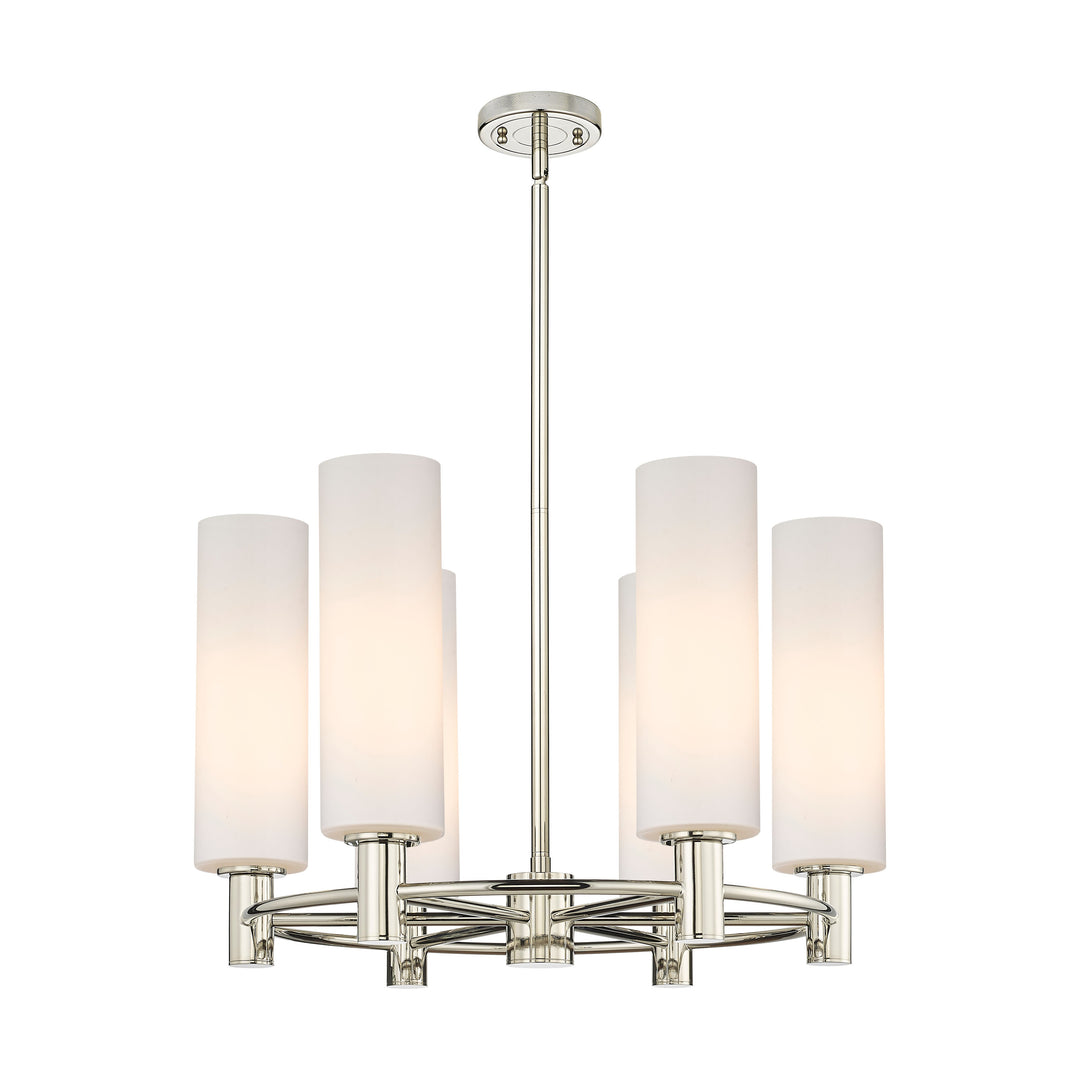 Innovations Downtown Urban 434-6CR-PN-G434-12WH Chandelier Light - Polished Nickel
