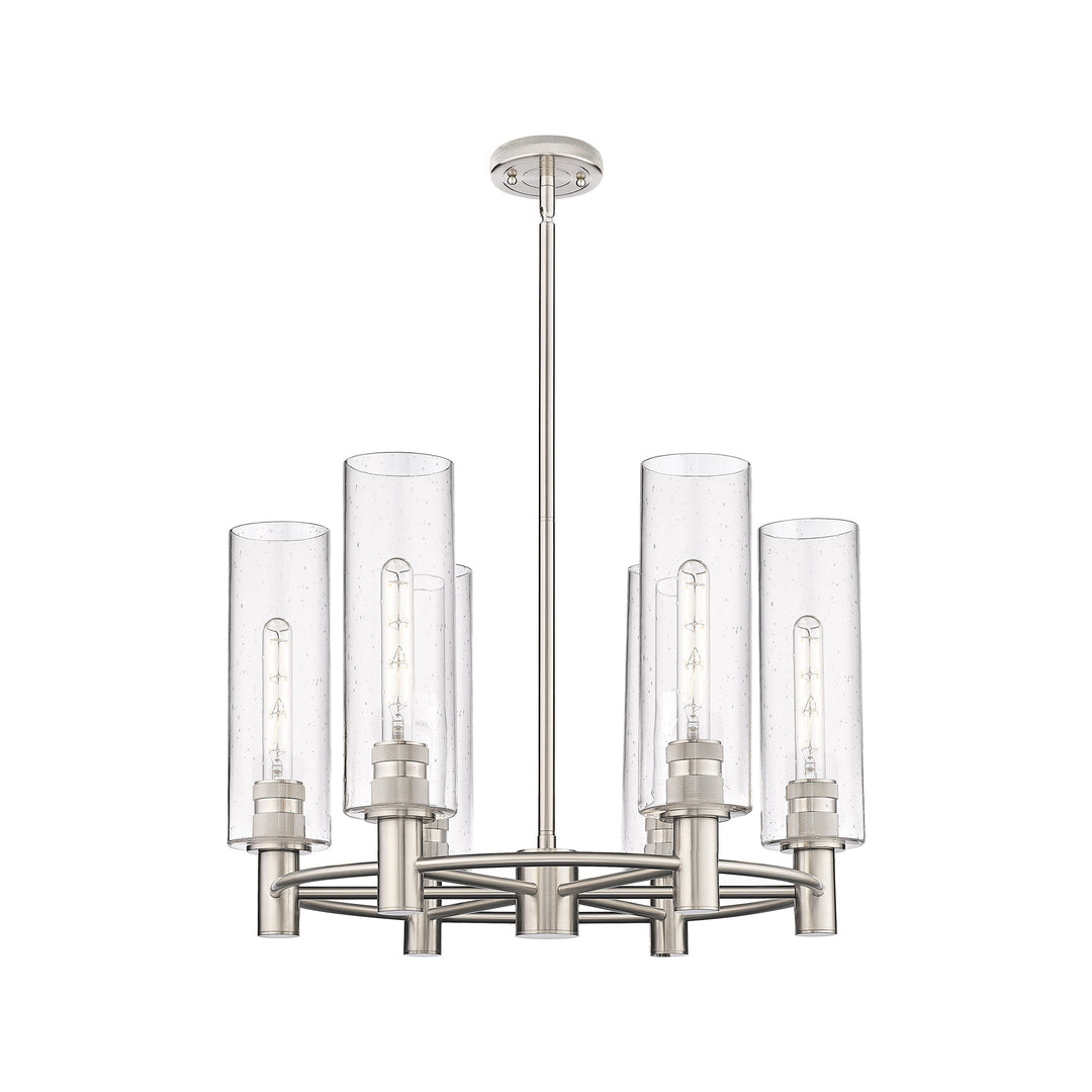 Innovations Downtown Urban 434-6CR-SN-G434-12SDY Chandelier Light - Satin Nickel