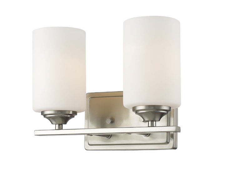 Z-Lite Bordeaux 435-2V-BN Bath Vanity Light 12 in. wide - Brushed Nickel