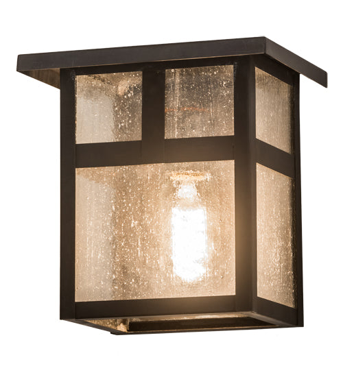 Meyda Tiffany Lighting 43562 Hyde Park One Light Wall Sconce Outdoor Bronze / Dark