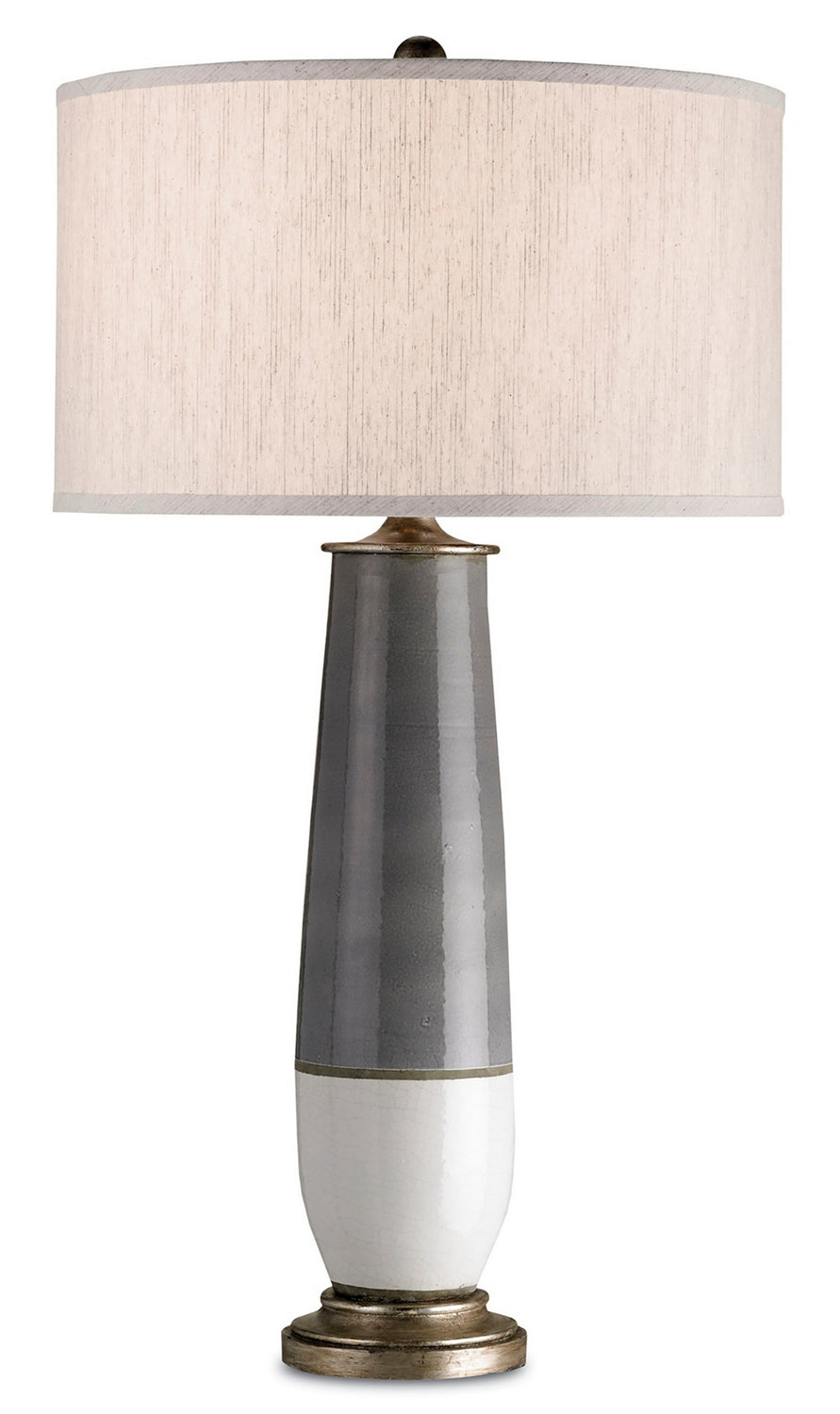 Currey And Company 6905  Urbino Lamp Pyrite Bronze/Gray/White Crackle