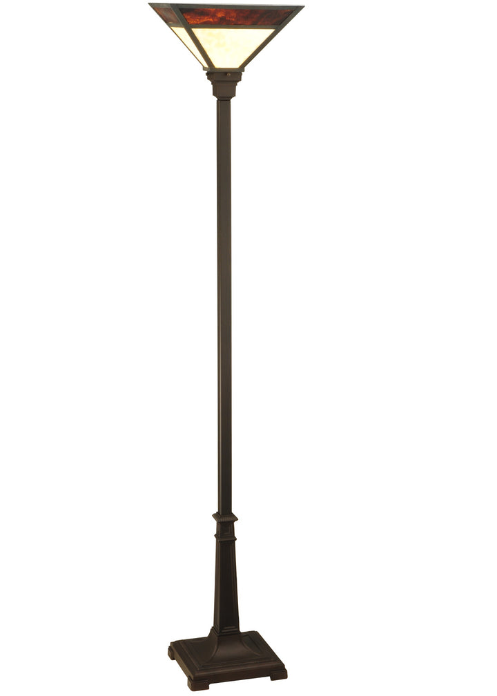 Meyda Tiffany Lighting 128955 Mission One Light Torchiere Lamp Bronze / Dark