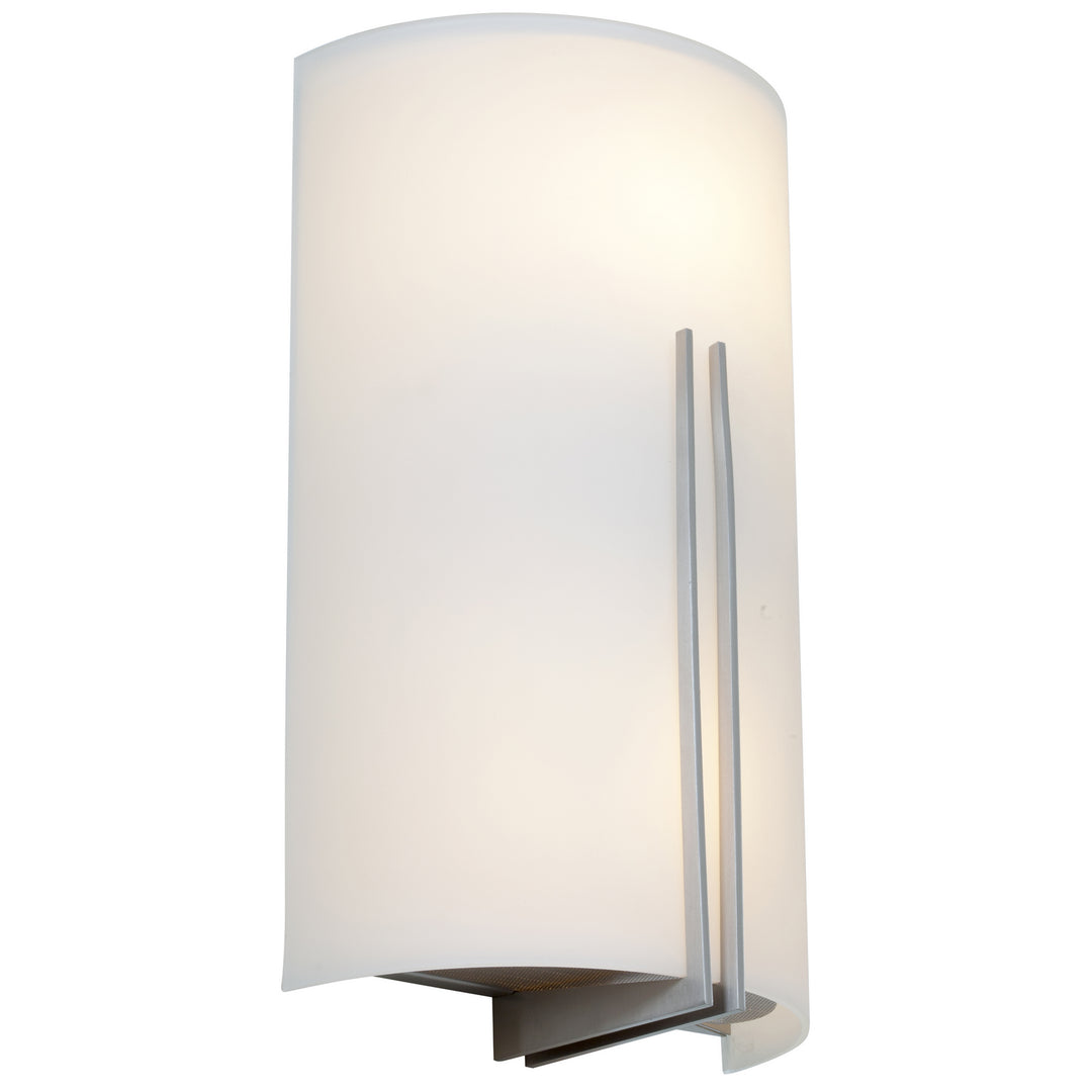 Access Prong 20446-BS/WHT Wall Sconce Light - Brushed Steel