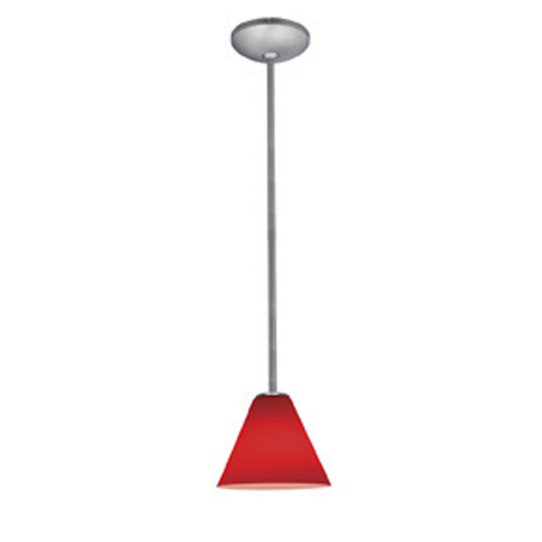 Access Martini 28004-1R-BS/RED Pendant Light - Brushed Steel