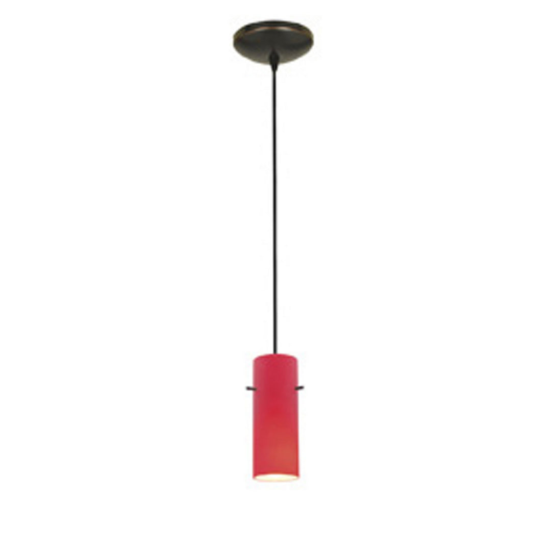 Access Cylinder 28030-1C-ORB/RED Pendant Light - Oil Rubbed Bronze