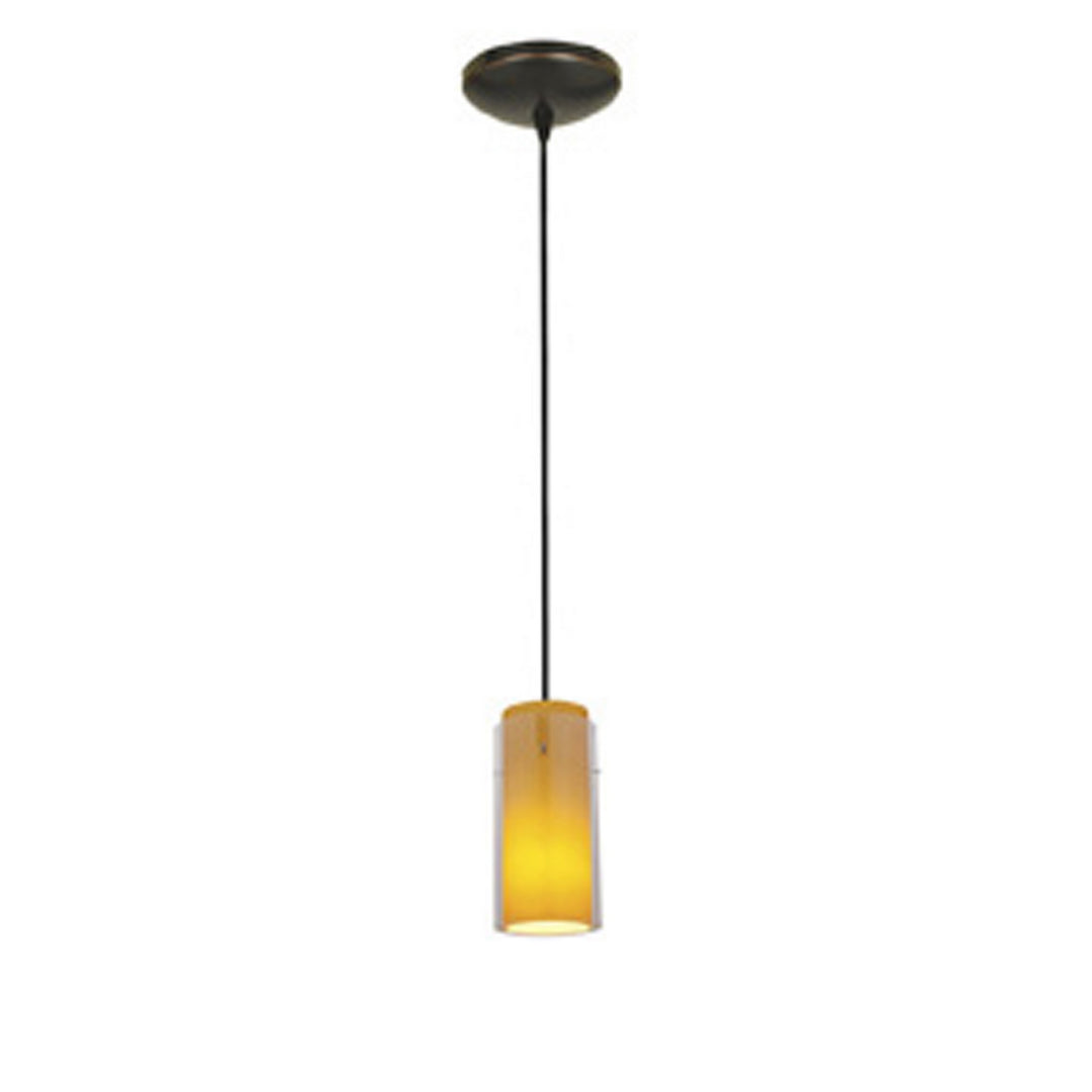 Access Glass'n Glass Cylinder 28033-1C-ORB/CLAM Pendant Light - Oil Rubbed Bronze