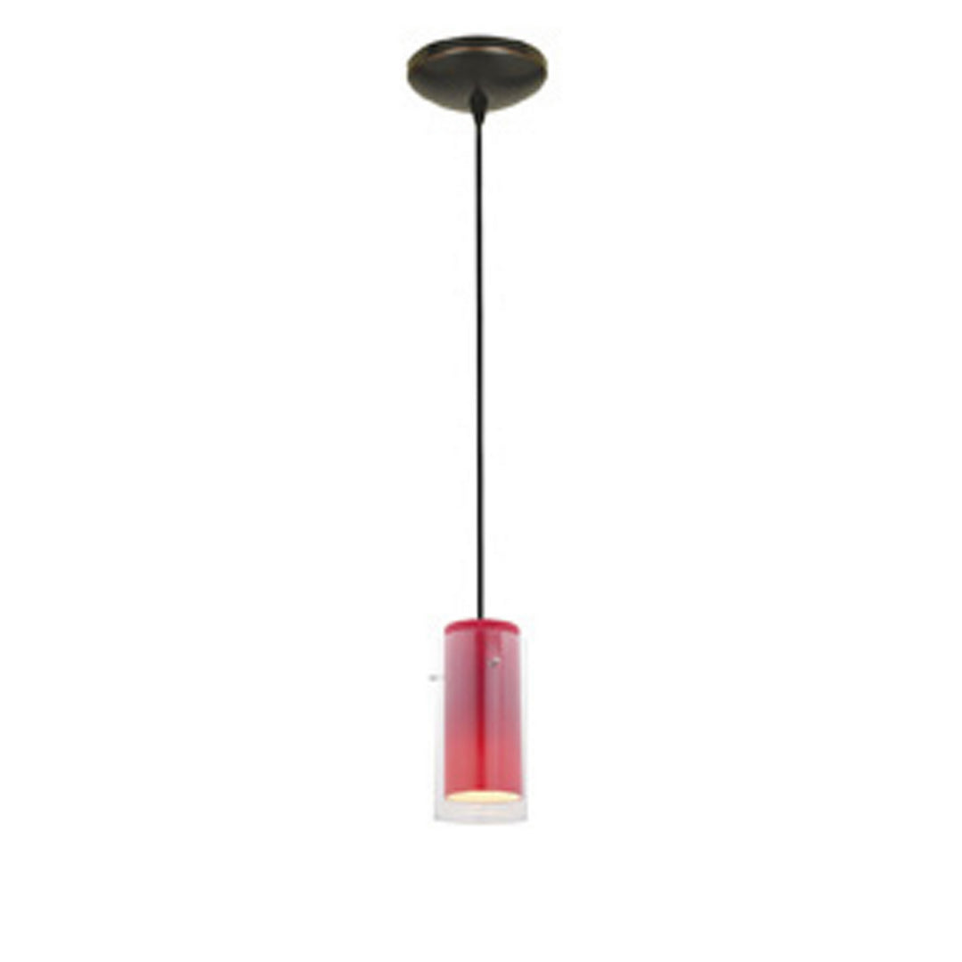 Access Glass'n Glass Cylinder 28033-1C-ORB/CLRD Pendant Light - Oil Rubbed Bronze