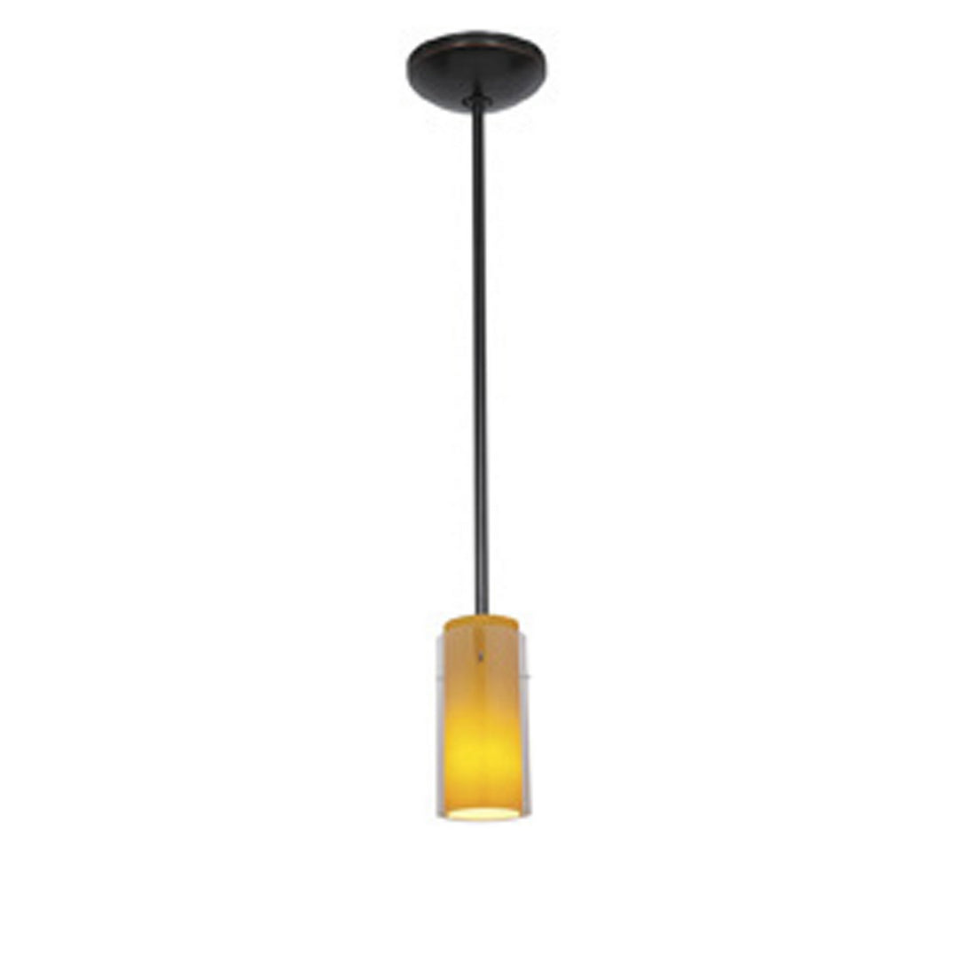 Access Glass'n Glass Cylinder 28033-1R-ORB/CLAM Pendant Light - Oil Rubbed Bronze