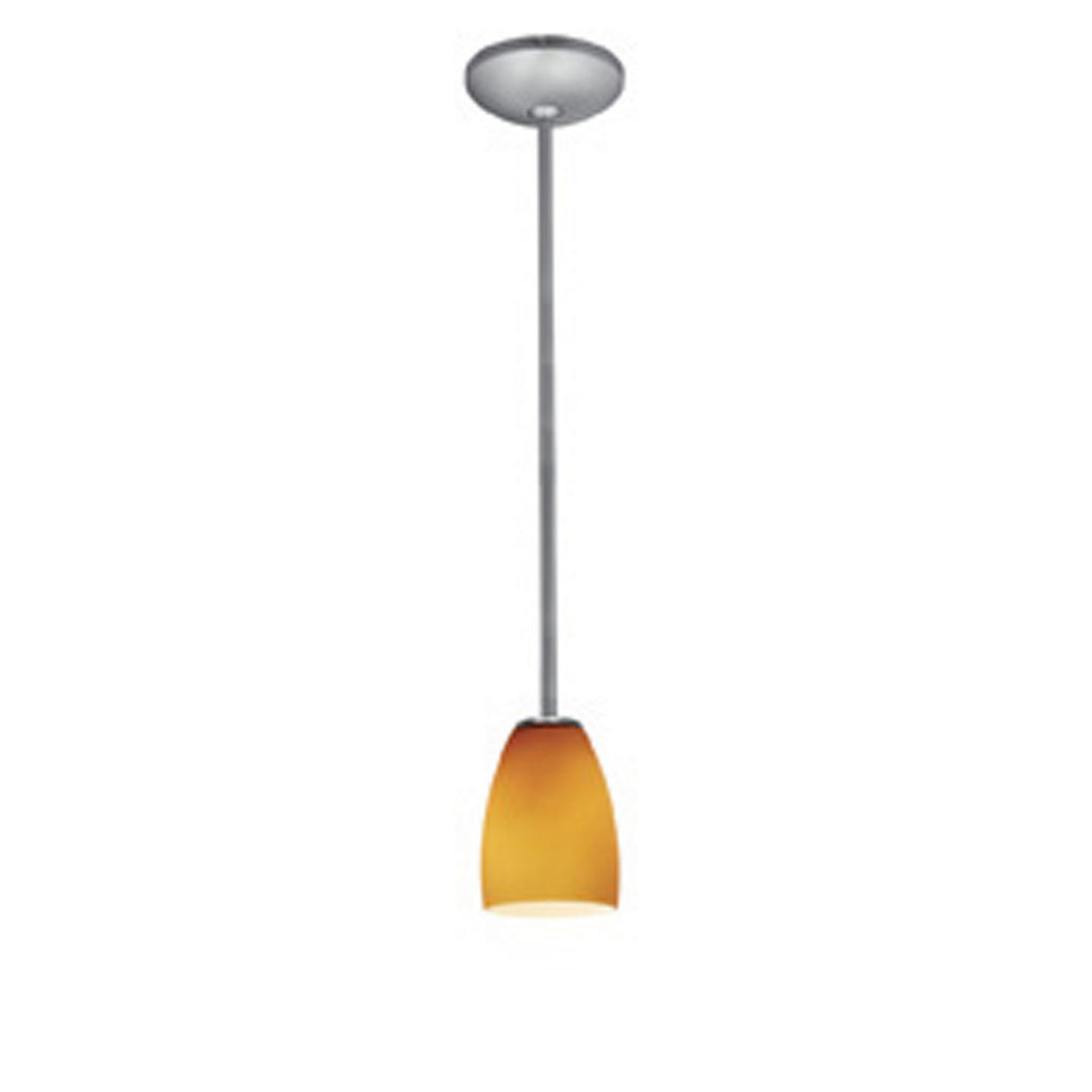 Access Sherry 28069-1R-BS/AMB Pendant Light - Brushed Steel