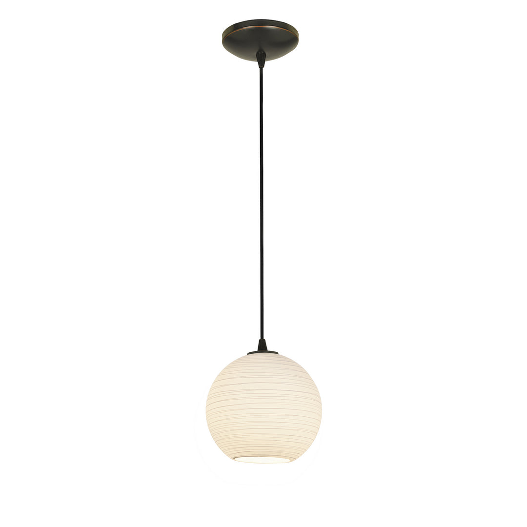 Access Japanese Lantern 28085-1C-ORB/WHTLN Pendant Light - Oil Rubbed Bronze