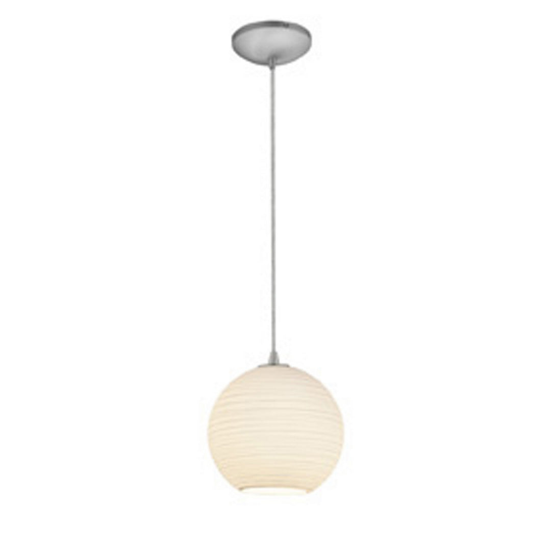 Access Japanese Lantern 28087-1C-BS/WHTLN Pendant Light - Brushed Steel