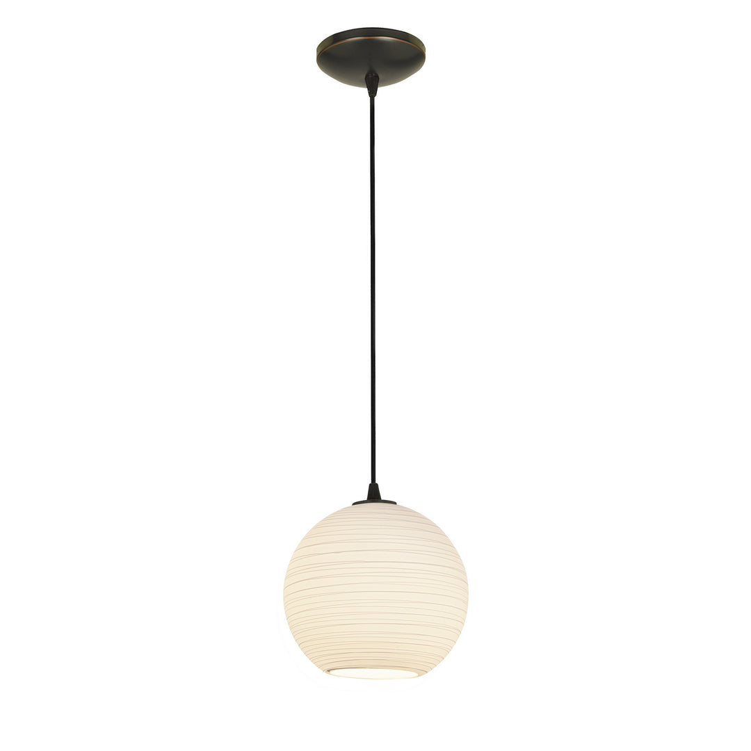 Access Japanese Lantern 28087-1C-ORB/WHTLN Pendant Light - Oil Rubbed Bronze