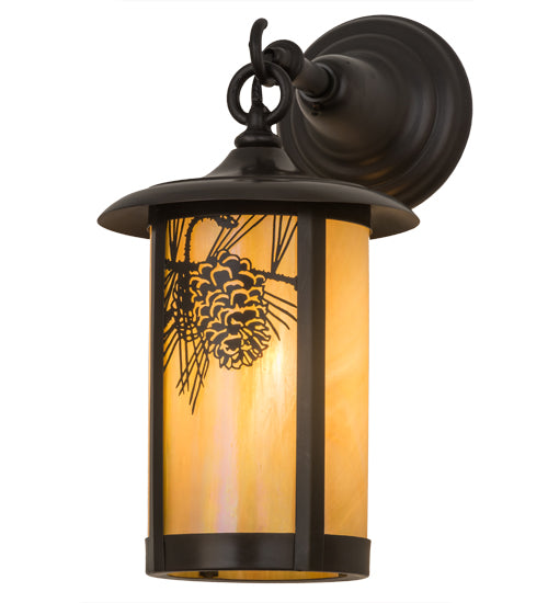 Meyda Tiffany Lighting 43797 Fulton One Light Wall Sconce Outdoor Bronze / Dark